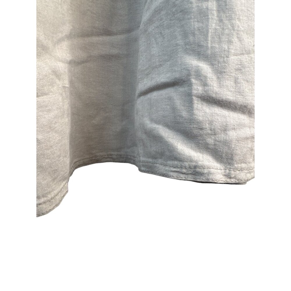 2/$30 NWT ZARA Medium Pale Gray Linen-Blend Wide-Leg Trousers High Waisted - Picture 9 of 14